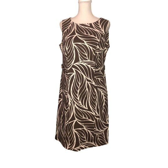 GEORGE By Mark Eisen Sz 12 Women's Unlined Sleeveless Scoop Neck Sheath Dress - Picture 1 of 8